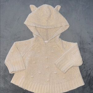 Cat & Jack Cream Knit Hoodie with Ears